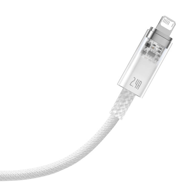 Kabel za brzo punjenje Baseus USB-A na Lightning Explorer Series 2m, 2.4A (bijeli)