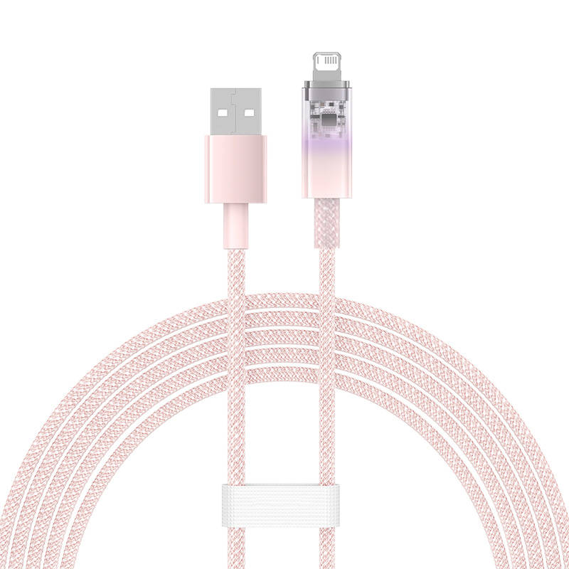 Kabel za brzo punjenje Baseus USB-A na Lightning Explorer Series 2m, 2.4A (ružičasti)