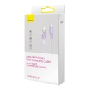 Kabel za brzo punjenje Baseus USB-C na Lightning Explorer Series 1m, 20W (ljubičasti)