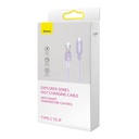 Kabel za brzo punjenje Baseus USB-C na Lightning Explorer Series 1m, 20W (ljubičasti)