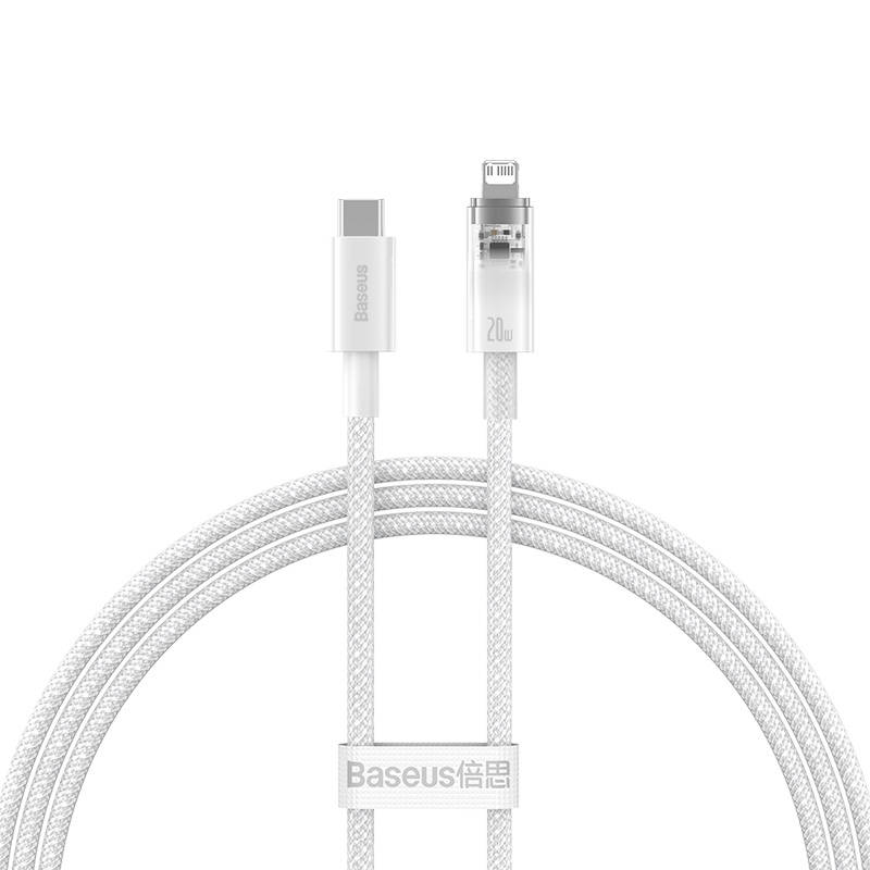 Kabel za brzo punjenje Baseus USB-C na Lightning Explorer Series 1m, 20W (bijeli)