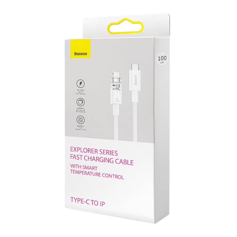 Kabel za brzo punjenje Baseus USB-C na Lightning Explorer Series 1m, 20W (bijeli)