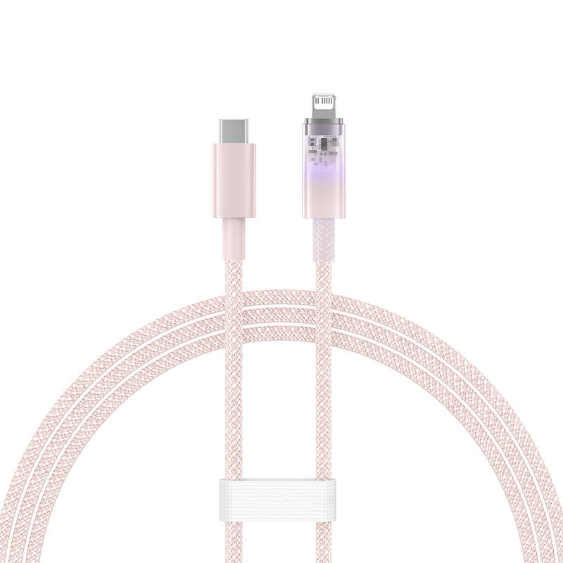 Kabel za brzo punjenje Baseus USB-C na Lightning Explorer Series 1m, 20W (ružičasti)