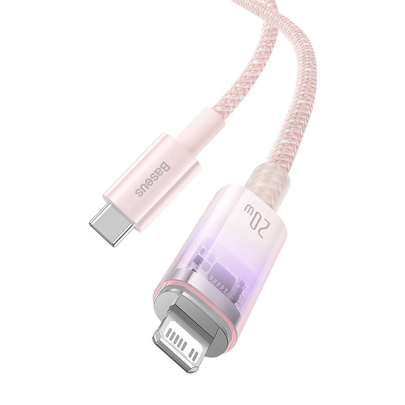 Kabel za brzo punjenje Baseus USB-C na Lightning Explorer Series 1m, 20W (ružičasti)