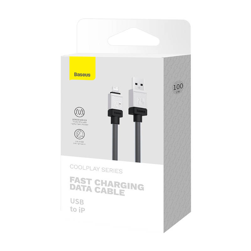 Kabel za brzo punjenje Baseus USB-A na Lightning Coolplay Series 1m, 2.4 (crni)