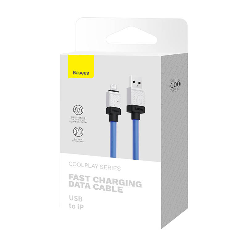 Kabel za brzo punjenje Baseus USB-A na Lightning Coolplay Series 1m, 2.4A (bijeli)