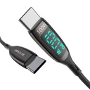 USB-C na USB-C kabel BlitzWolf BW-TC23, sa zaslonom, 100W, 1,8m (crni)