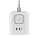 Bežični punjač Budi QC3.0 2xUSB 5V 2.4A (Bijeli)