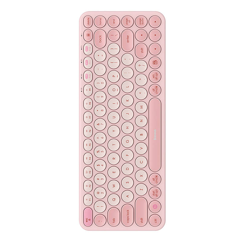 Baseus K01A bežična tromodna tipkovnica Baby Pink