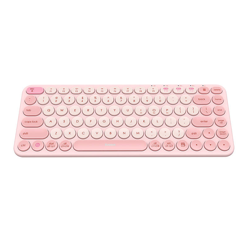Baseus K01A bežična tromodna tipkovnica Baby Pink