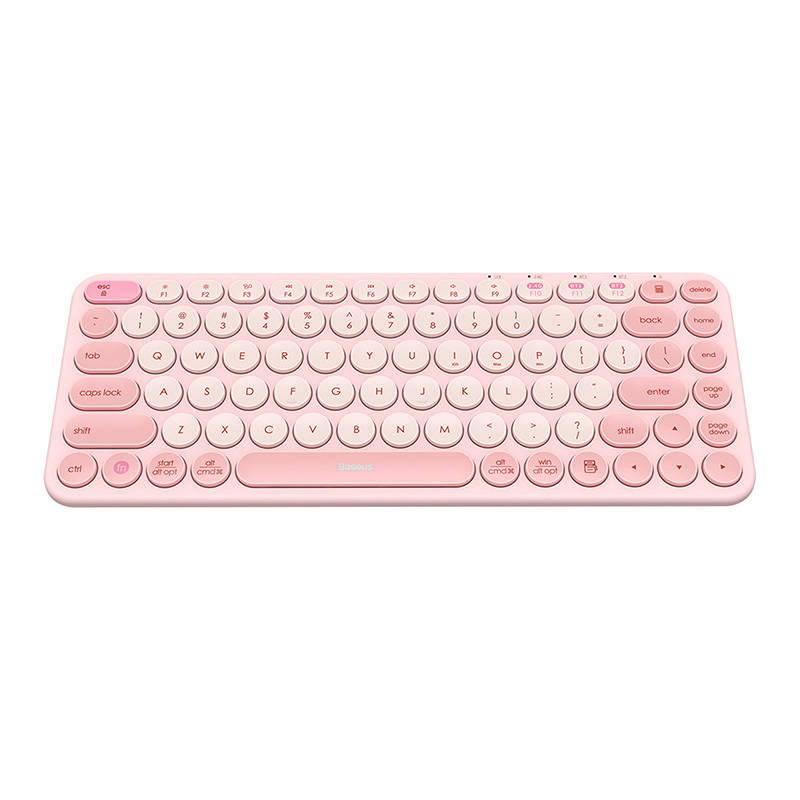 Baseus K01A bežična tromodna tipkovnica Baby Pink