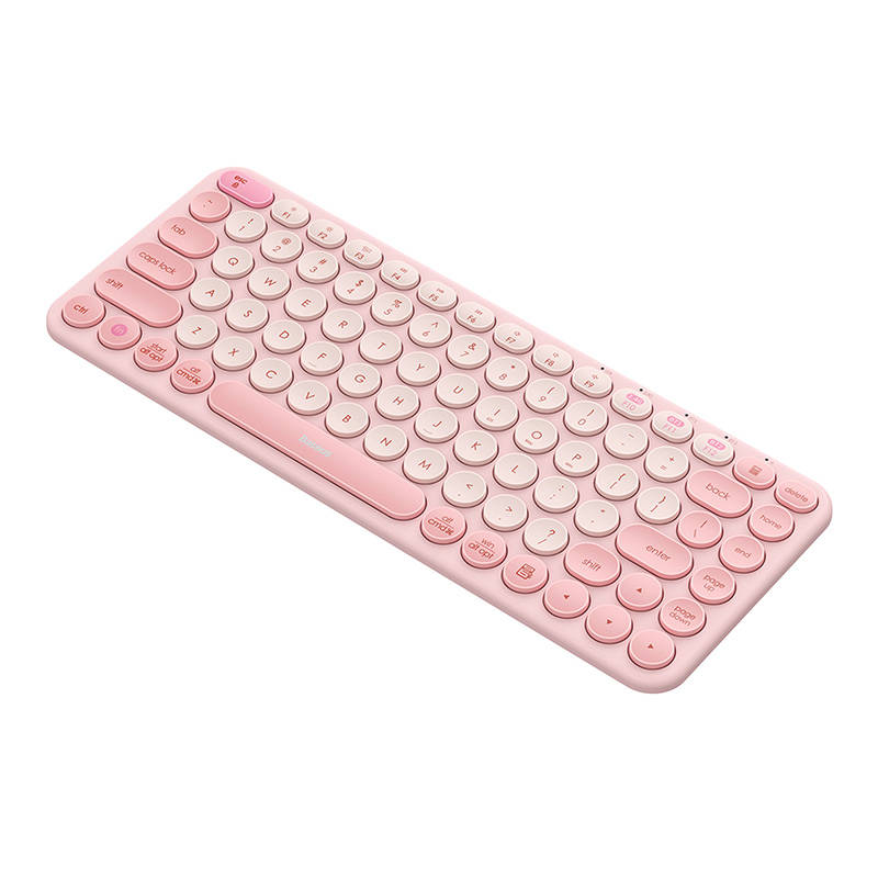 Baseus K01A bežična tromodna tipkovnica Baby Pink