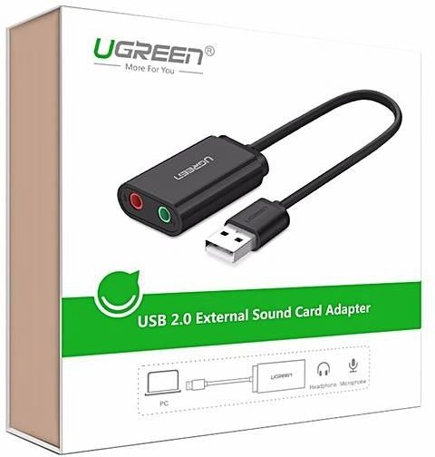 Vanjska USB audio kartica UGREEN 15cm (crna)