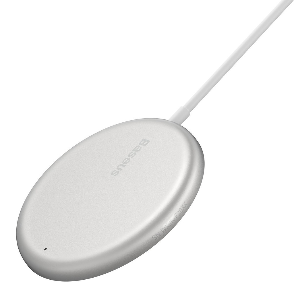 Baseus Simple Mini magnetski indukcijski bežični punjač, ​​MagSafe, 15W (bijeli)