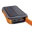 Choetech B567 solarna baterija s induktivnim punjenjem 3x USB 20000mAh 20W / QC 18W / Qi 10W (crno-narančasta)(Paket od 5)