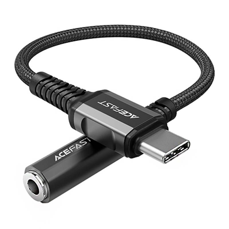 Adapter USB-C na mini jack 3,5mm Acefast C1-07 18cm (crni)(Paket od 5)