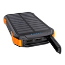 Choetech B659 solarna baterija 2x USB 10000mAh Qi 5W (crno-narančasta)