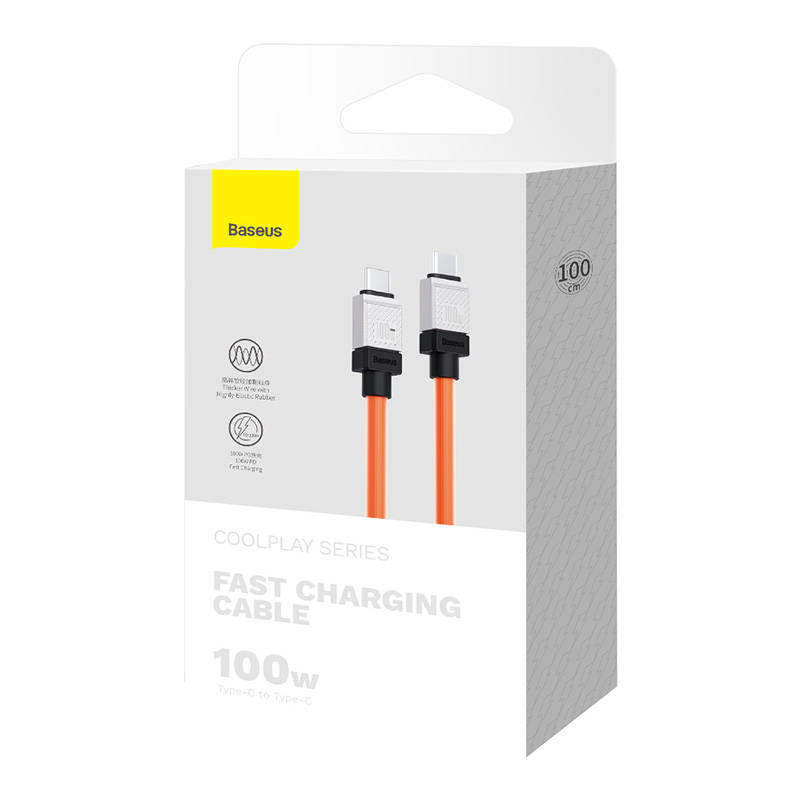 Kabel USB-C do USB-C Baseus CoolPlay 100W 1m (narančasti)