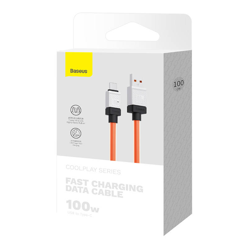 Kabel USB do USB-C Baseus CoolPlay 100W 1m (narančasti)