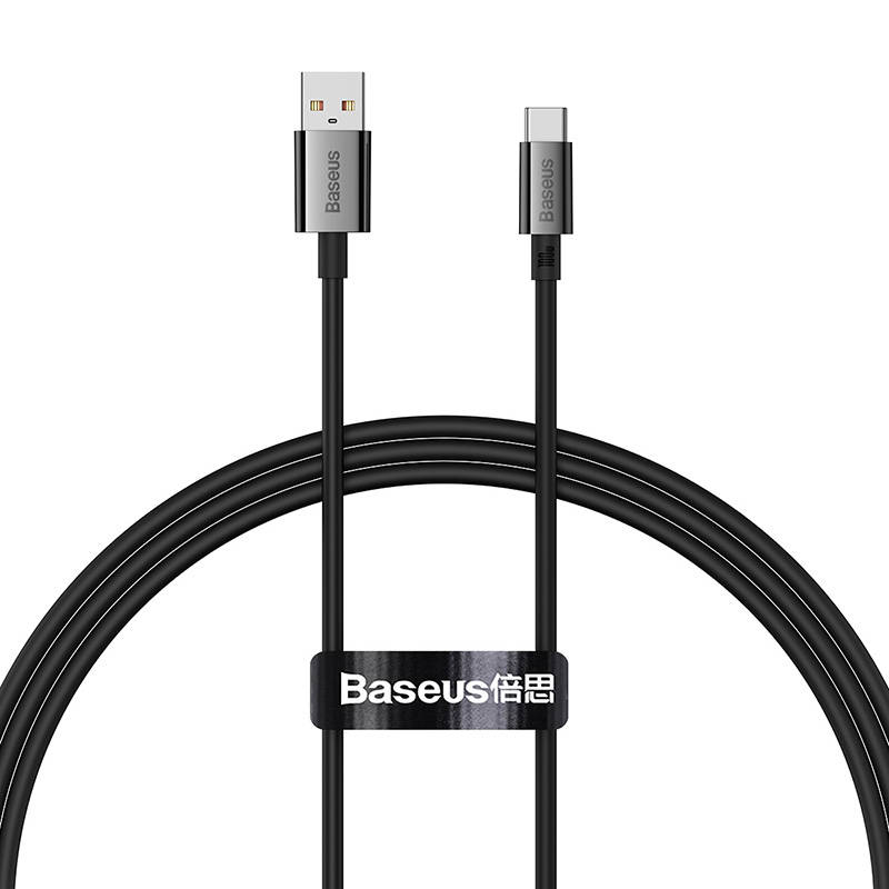 Kabel USB do USB-C Baseus Superior 100W 1m (crni) (paket od 5 komada)