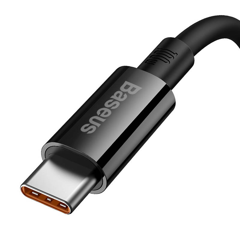 Kabel USB do USB-C Baseus Superior 100W 1m (crni) (paket od 5 komada)