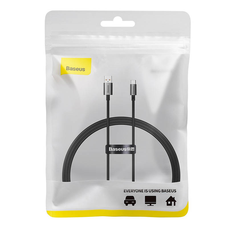 Kabel USB do USB-C Baseus Superior 100W 1m (crni) (paket od 5 komada)