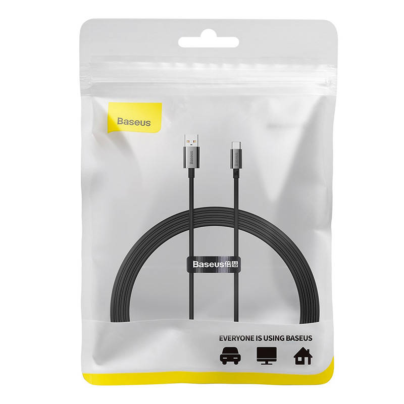 Kabel USB do USB-C Baseus Superior 100W 1,5m (crni) (paket od 5 komada)