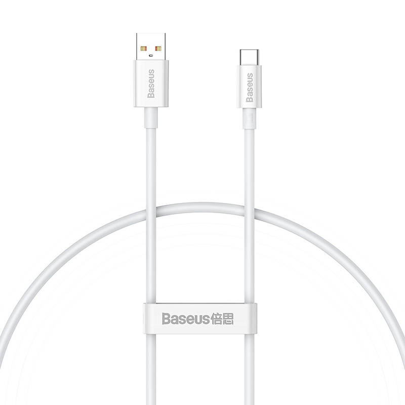 Kabel USB do USB-C Baseus Superior 100W 0.25m (bijeli) (paket od 5 komada)