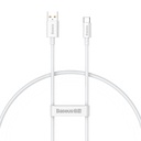 Kabel USB do USB-C Baseus Superior 100W 0.25m (bijeli) (paket od 5 komada)