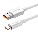 Kabel USB do USB-C Baseus Superior 100W 0.25m (bijeli) (paket od 5 komada)