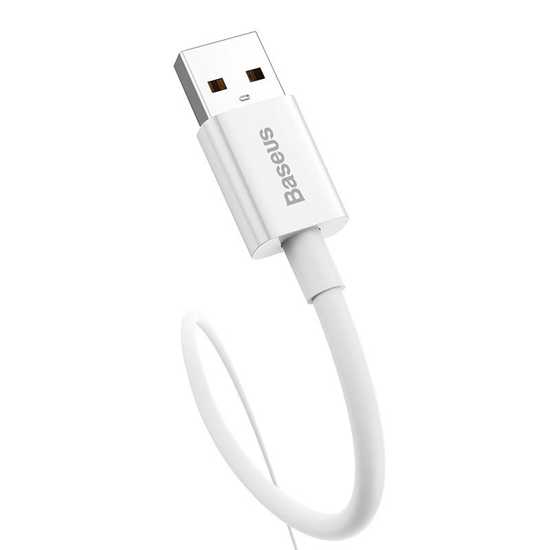 Kabel USB do USB-C Baseus Superior 100W 0.25m (bijeli) (paket od 5 komada)