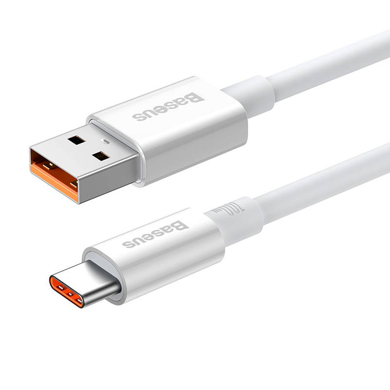 Kabel USB do USB-C Baseus Superior 100W 1.5m (bijeli) (paket od 5 komada)