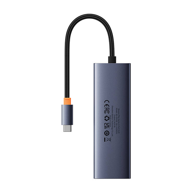 4u1 Hub Baseus UltraJoy USB-C do 3x USB 3.0 + RJ45 (svemirsko sivi)