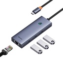 4u1 Hub Baseus UltraJoy USB-C do 3x USB 3.0 + RJ45 (svemirsko sivi)