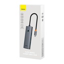 4u1 Hub Baseus UltraJoy USB-C do 3x USB 3.0 + RJ45 (svemirsko sivi)