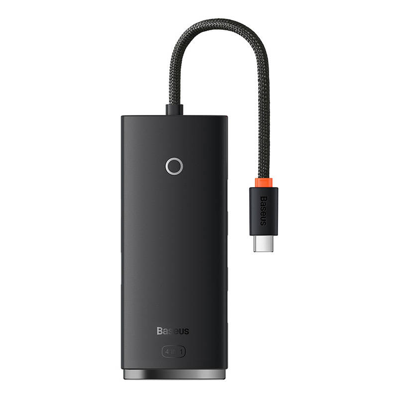 HUB adapter s 4 priključka USB-C Baseus OS-Lite 25 cm (crni)