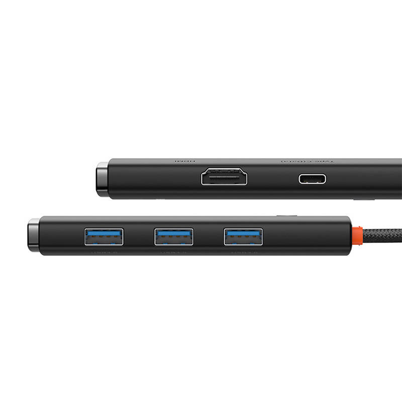 HUB Baseus Lite Series 5-port USB-C na HDMI+USB3.0x3+PD (crni)