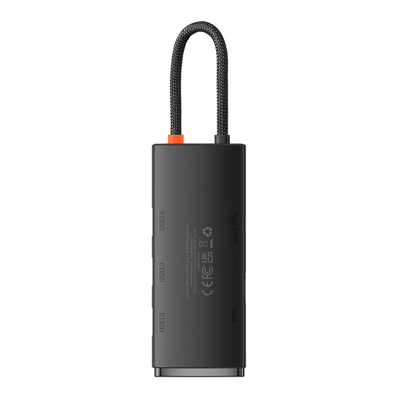 HUB Baseus Lite Series 5-port USB-C na HDMI+USB3.0x3+PD (crni)