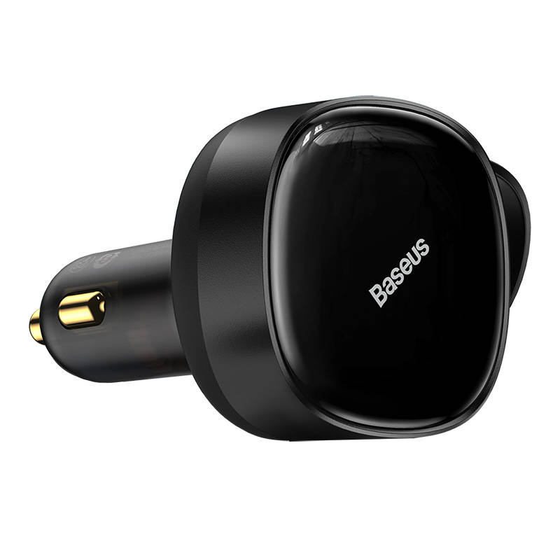 Auto punjač Baseus Enjoyment s kabelom USB-C, 33W (crni)