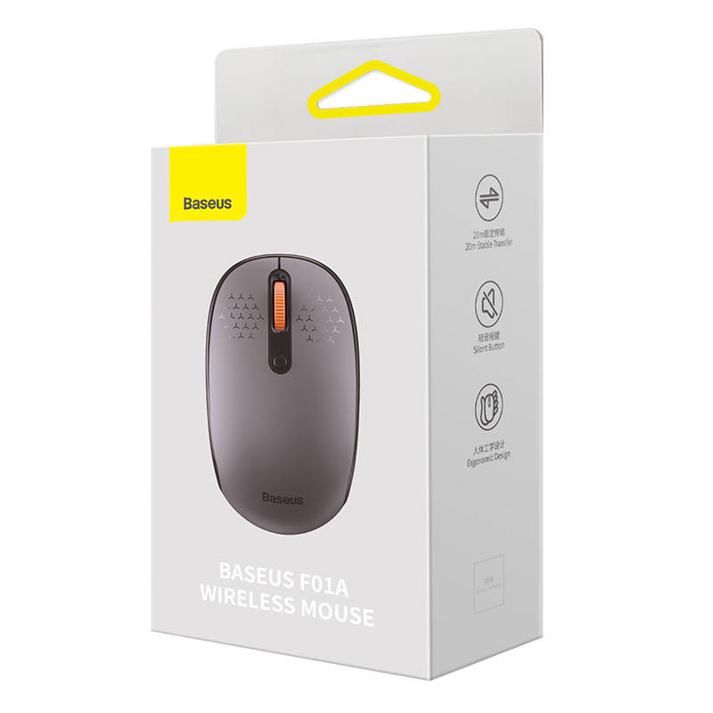 Bežični miš Baseus F01A 2.4G 1600DPI (matirano sivi)