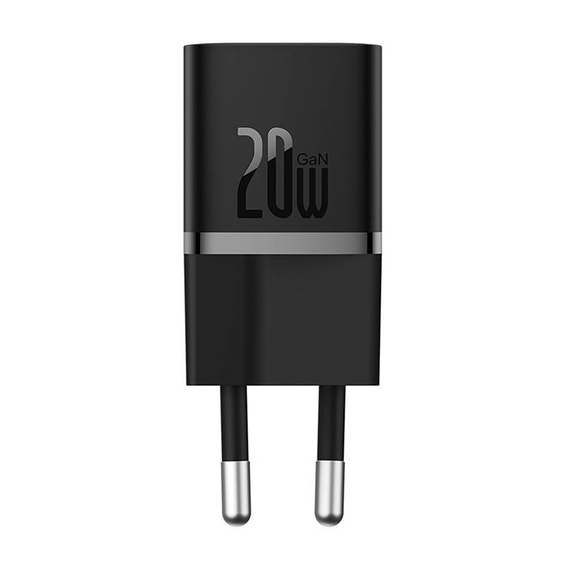 Mini zidni punjač Baseus GaN5 20W (crni)