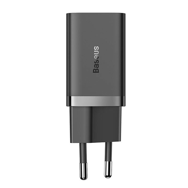 Zidni punjač Baseus GaN5 40W, 2x USB C (crni)