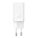 Zidni punjač Baseus GaN5 40W, 2x USB C (bijeli)