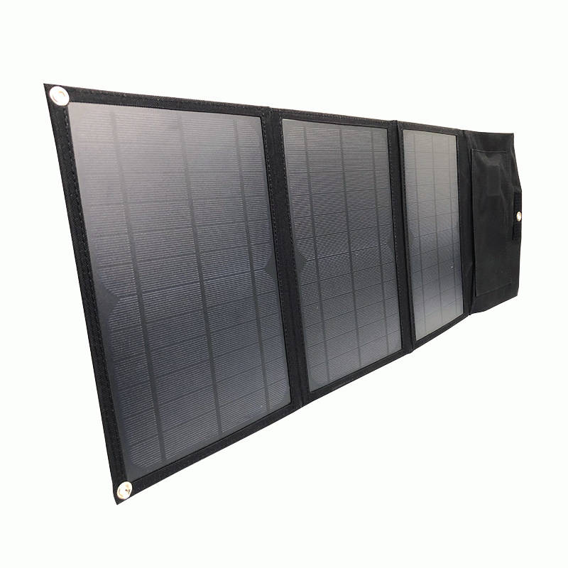 Sklopivi solarni punjač XO XRYG-280-3 21W 2xUSB (crni)