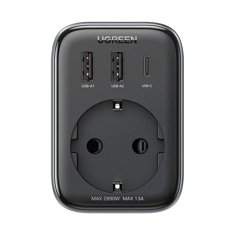 Putni adapter EU-UK utikač UGREEN CD314 2xUSB-A, 1xUSB-C