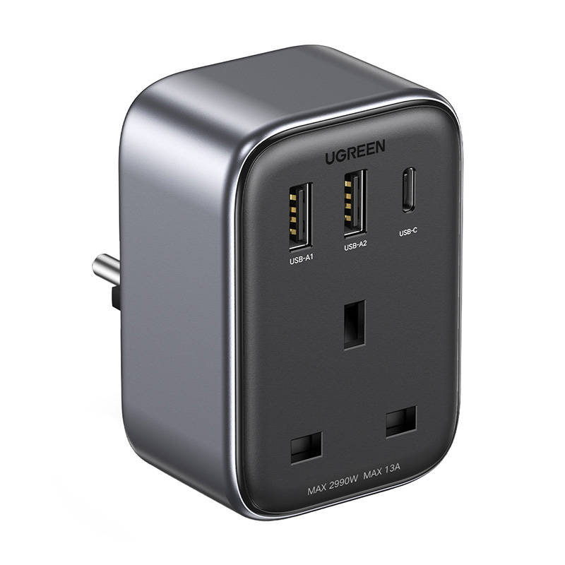 Putni adapter UK-EU utikač UGREEN CD314 2xUSB-A, 1xUSB-C