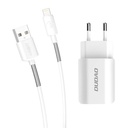 Zidni punjač Dudao A2EUL 2x USB sa Lightning kabelom (bijeli)