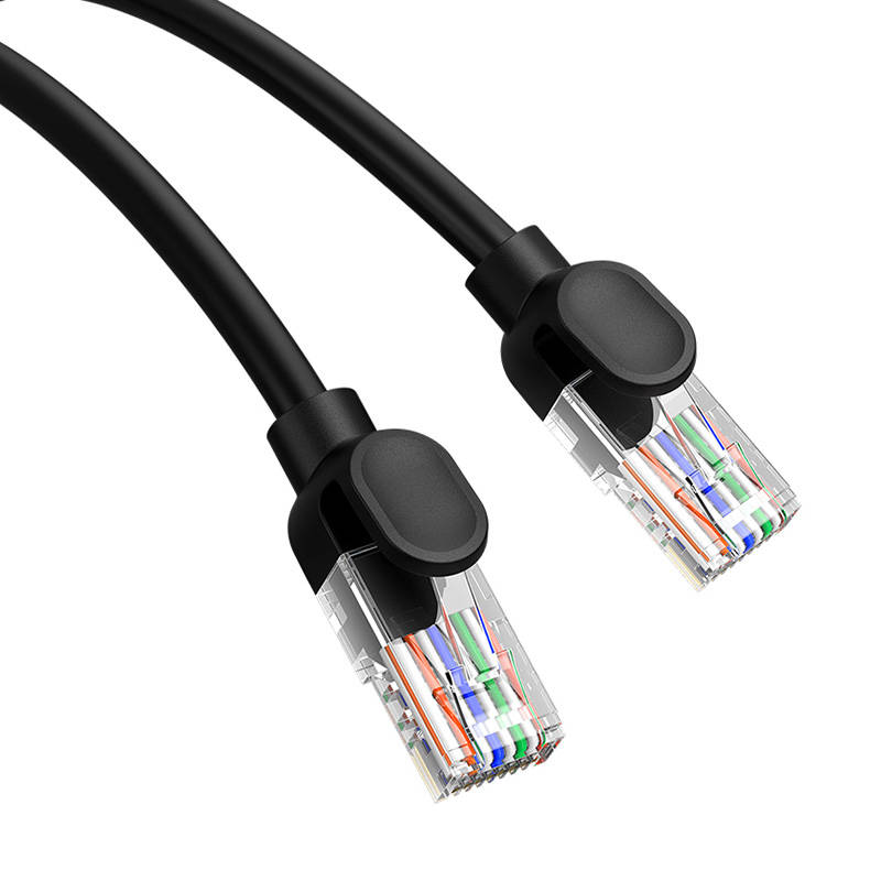 Baseus Ethernet CAT5, 0,5m mrežni kabel (crni) (paket od 5 komada)