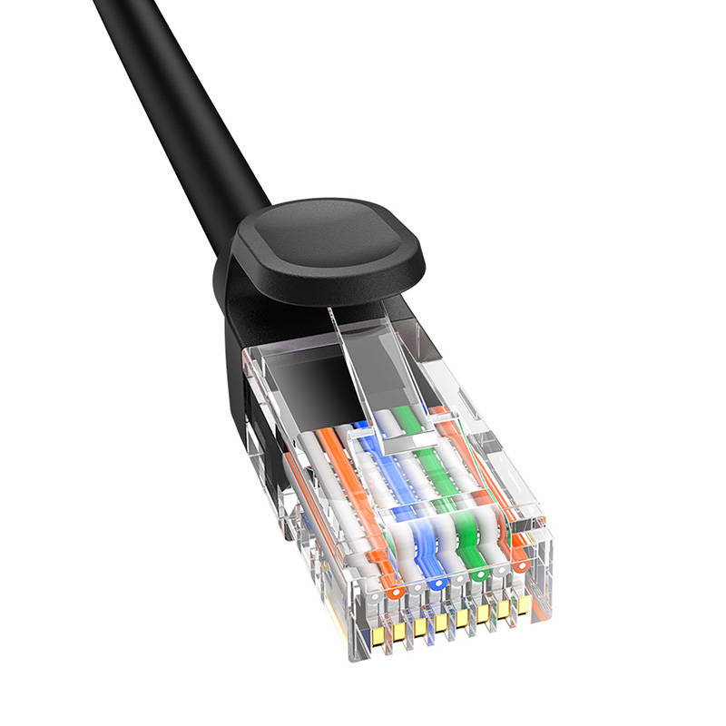 Baseus Ethernet CAT5, mrežni kabel od 1,5 m (crni) (paket od 5 komada)