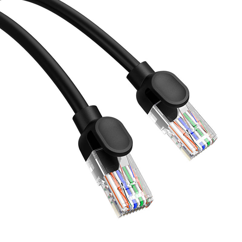 Baseus Ethernet CAT5, mrežni kabel od 1,5 m (crni) (paket od 5 komada)